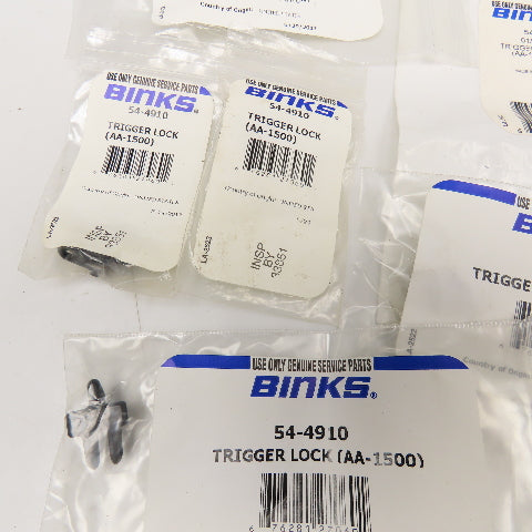 Binks 54-4910 Trigger Lock AA-1500 Lot Of 8