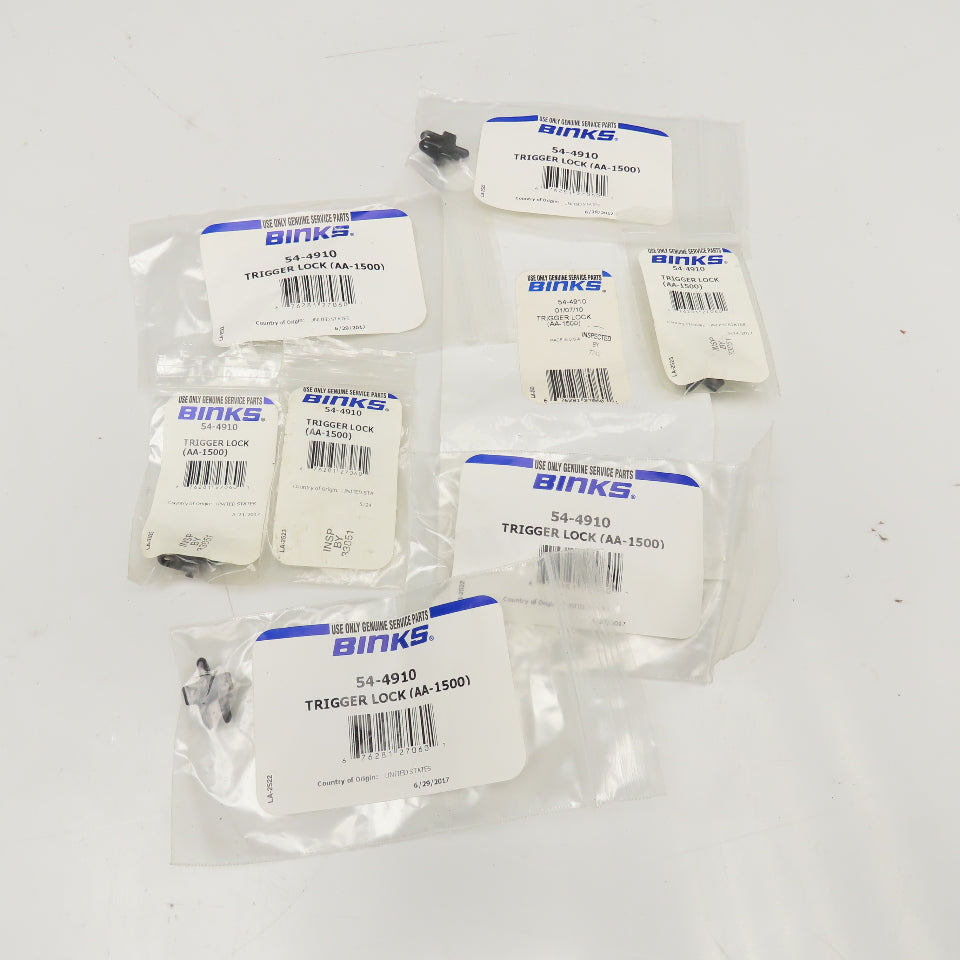 Binks 54-4910 Trigger Lock AA-1500 Lot Of 8