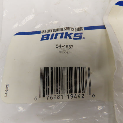Binks 54-4937 Trigger Assembly Lot Of 3