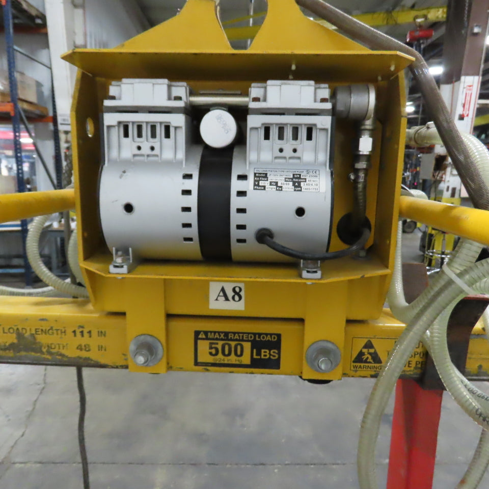 Anver E50M2-126SGMR 500LB Two Pad Side Suction Gripper Vacuum Lifter 115V