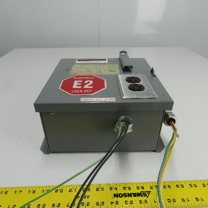 Square D SK5271S Class 9070 Disconnect Transformer Pri 230/460V Sec 115V 500VA