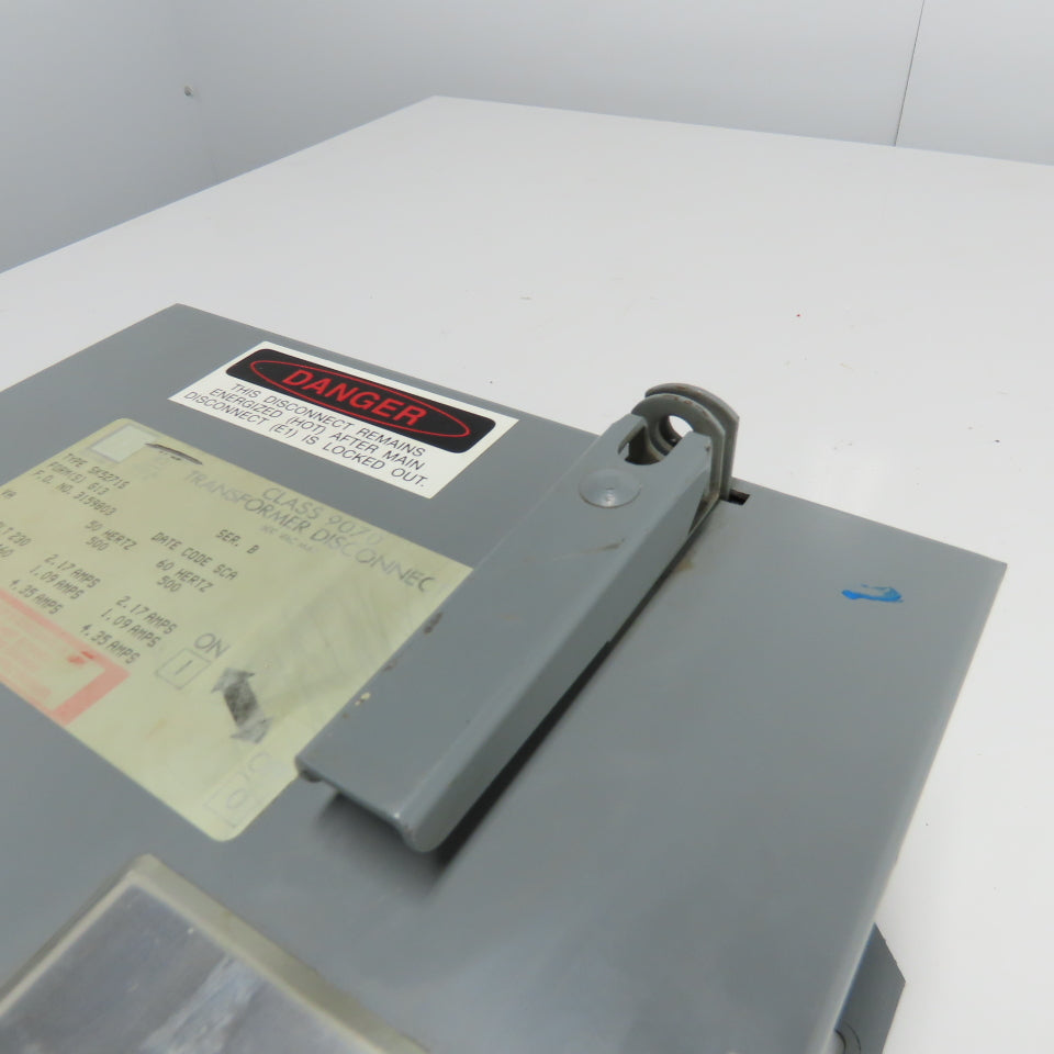 Square D SK5271S Class 9070 Disconnect Transformer Pri 230/460V Sec 115V 500VA