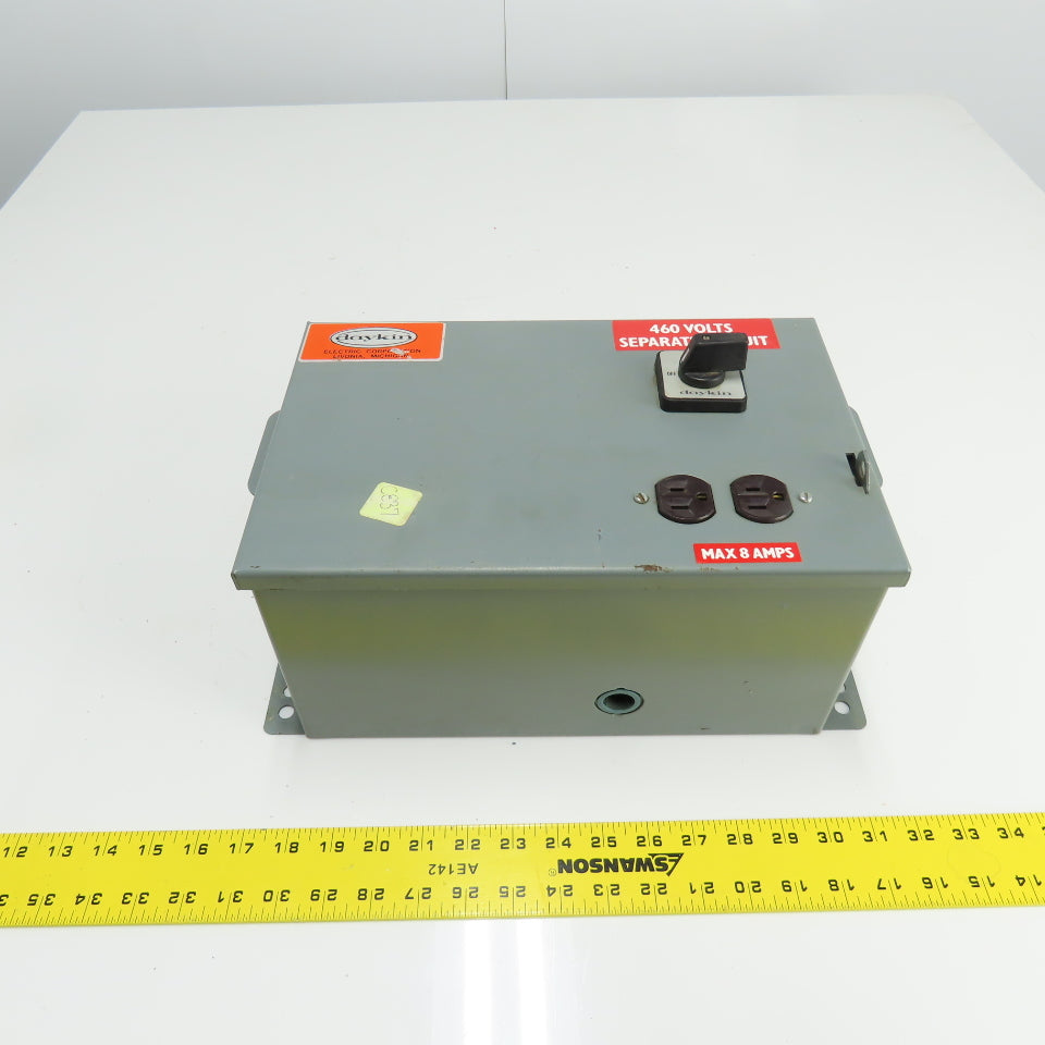 Daykin LTFS-05 Enclosed Disconnect Transformer Pri 460V Sec 115V 1000V ...