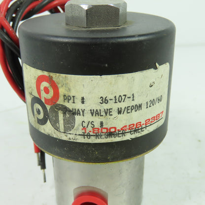 Peter Paul PPI 36-107-1 2-Way Valve W/EPDM 120V 60Hz