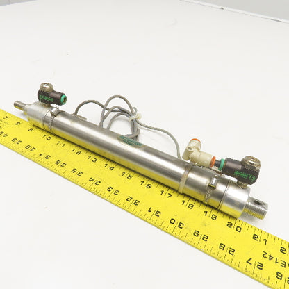 Numatics 1250D02-08A-03 1-1/4" Bore 8" Stroke Double Acting Magnet Air Cylinder