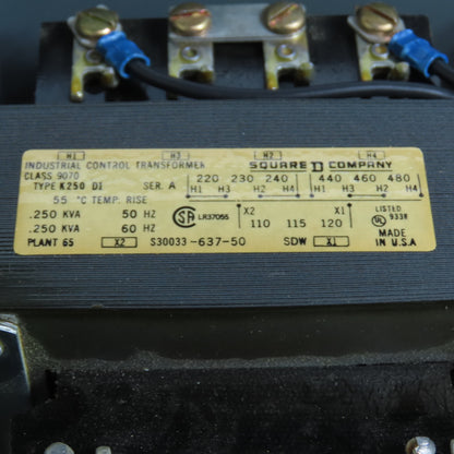 Square D SK5271N Class 9070 Transformer Disconnect Combo Pri 230/460 Sec 115V