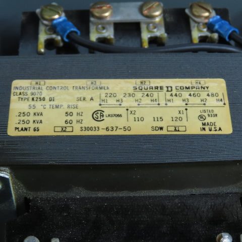 Square D SK5271N Class 9070 Transformer Disconnect Combo Pri 230/460 Sec 115V