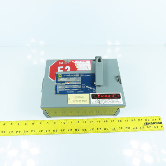 Square D SK5271N Class 9070 Transformer Disconnect Combo Pri 230/460 Sec 115V
