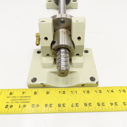 25mm OD Single Start 10mm Pitch Ball Screw Assembly 15" Screw Length 21" OAL