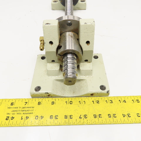 25mm OD Single Start 10mm Pitch Ball Screw Assembly 15" Screw Length 21" OAL