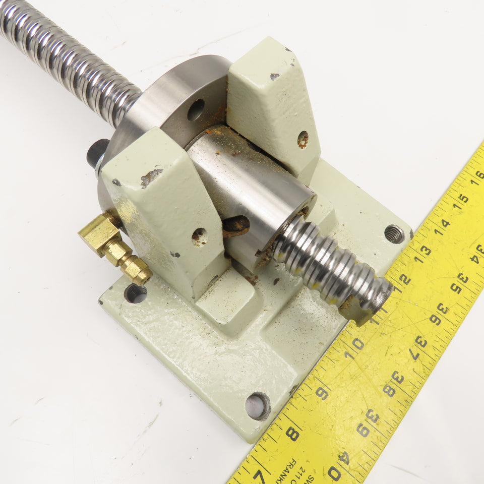 25mm OD Single Start 10mm Pitch Ball Screw Assembly 15" Screw Length 21" OAL
