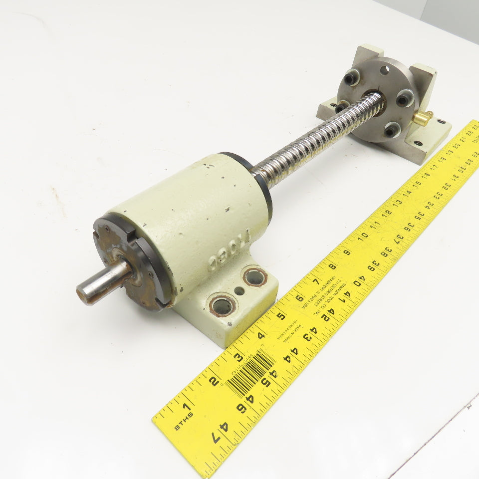 25mm OD Single Start 10mm Pitch Ball Screw Assembly 15" Screw Length 21" OAL