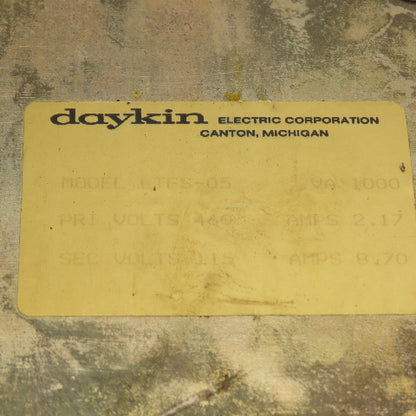 Daykin LTFS-05 Enclosed Disconnect Transformer Pri 460V Sec 115V 1000VA