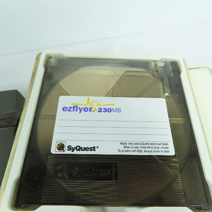 SyQuest 27001 Ezflyer 230mMB External Disk Drive W/ 3 Cartridges & Cord