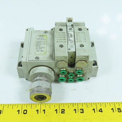 Numatics 020BW400MP00061 Pneumatic Solenoid Valve 24VDC Coil W/ Manifold