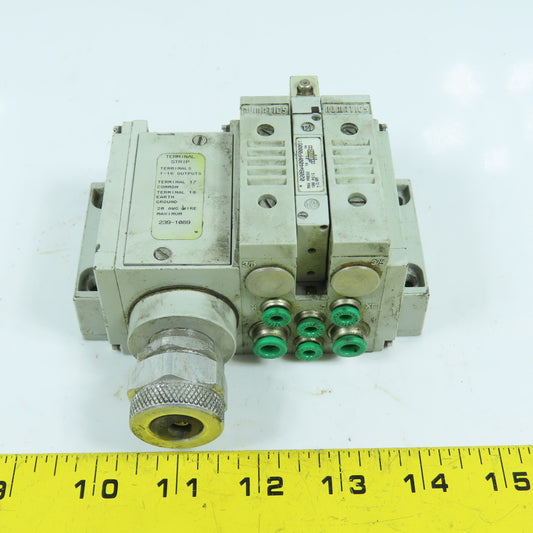 Numatics 020BW400MP00061 Pneumatic Solenoid Valve 24VDC Coil W/ Manifold