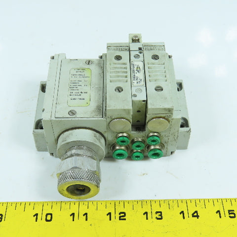 Numatics 020BW400MP00061 Pneumatic Solenoid Valve 24VDC Coil W/ Manifold