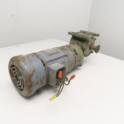 Baldor 27A02W64 90-100V DC 3/4Hp Gear Motor 39:1 Ratio 45RPM Output Tested
