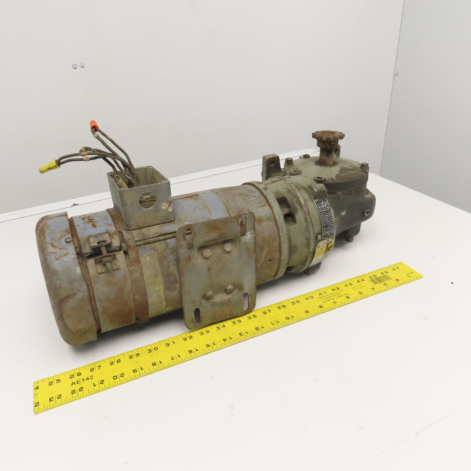 Baldor 27A02W64 90-100V DC 3/4Hp Gear Motor 39:1 Ratio 45RPM Output Tested