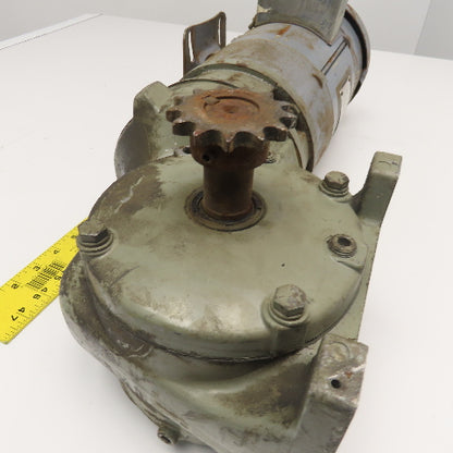Baldor 27A02W64 90-100V DC 3/4Hp Gear Motor 39:1 Ratio 45RPM Output Tested