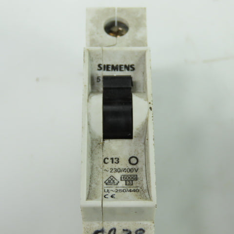 Siemens 5SX2 1-Pole Circuit Breaker 230/400V Lot Of 5