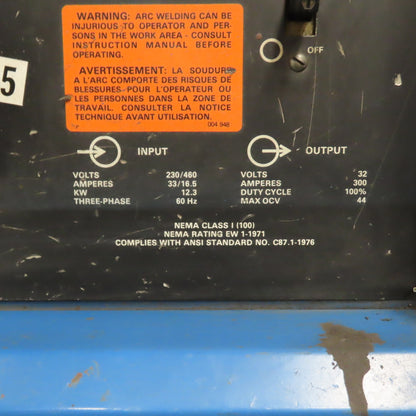 Miller CP-300S 300A Constant Potential MIG Welder 230/460V 3PH 10A Feeder & Cart