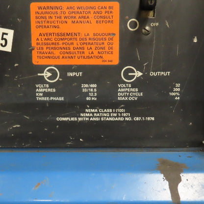 Miller CP-300S 300A Constant Potential MIG Welder 230/460V 3PH 10A Feeder & Cart