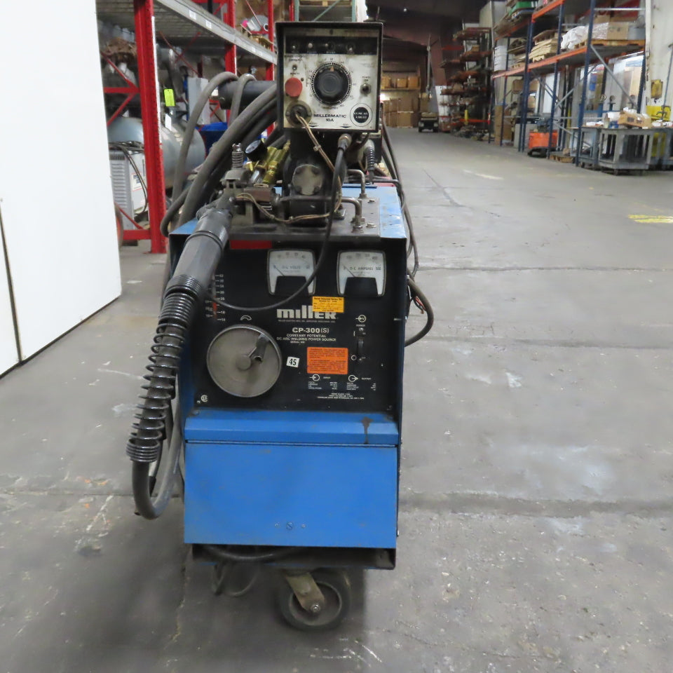 Miller CP-300S 300A Constant Potential MIG Welder 230/460V 3PH 10A Feeder & Cart