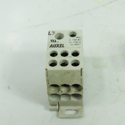 Auxel 38041 Power Distribution Block 125A 600V Lot Of 3
