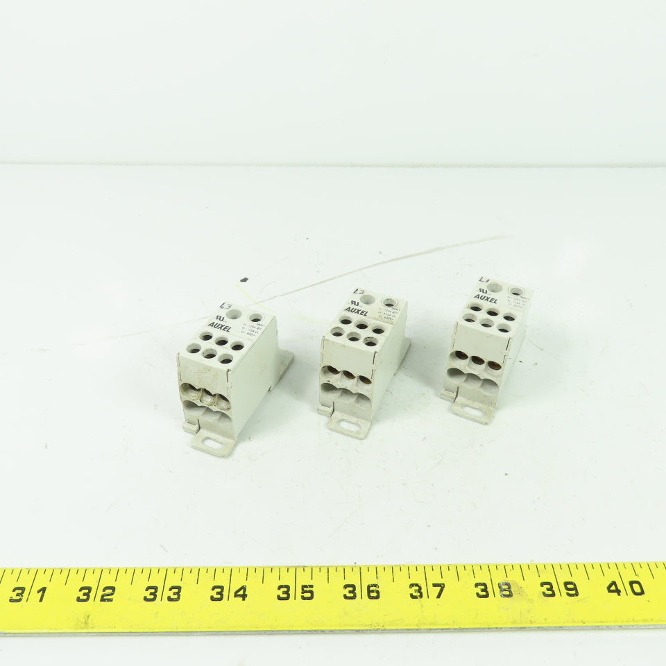 Auxel 38041 Power Distribution Block 125A 600V Lot Of 3