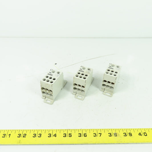 Auxel 38041 Power Distribution Block 125A 600V Lot Of 3