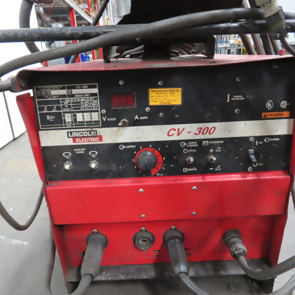 Lincoln CV-300 MIG Welder 32V 300A 230/460V 3PH LN-7 Feeder & Cart