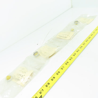 Square D Class 9001 Type Y-6 Yellow Glass Pilot Light Lens Lot Of 4