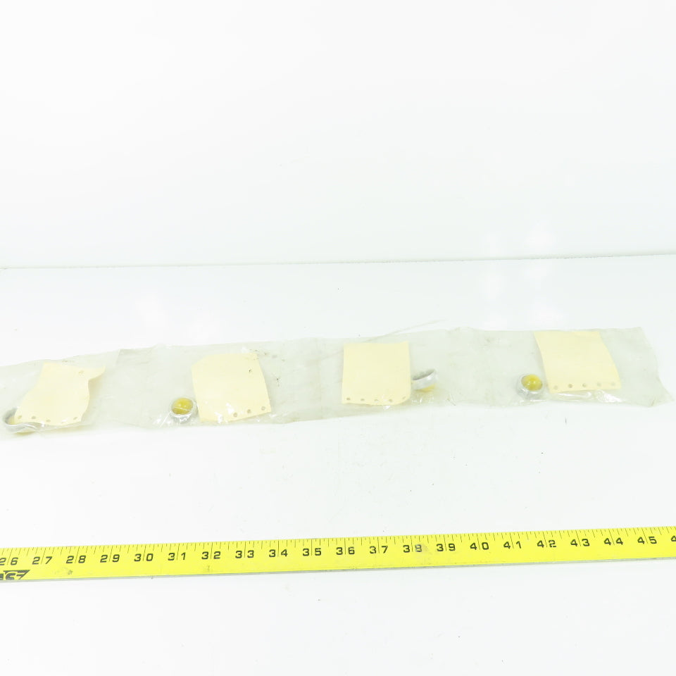 Square D Class 9001 Type Y-6 Yellow Glass Pilot Light Lens Lot Of 4