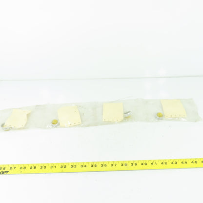 Square D Class 9001 Type Y-6 Yellow Glass Pilot Light Lens Lot Of 4