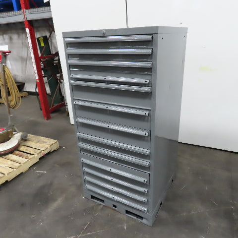 11 Drawer Industrial Small Parts Tool Storage Cabinet 28 x 28 x 60" (New Paint)