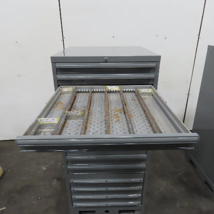 11 Drawer Industrial Small Parts Tool Storage Cabinet 28 x 28 x 60" (New Paint)
