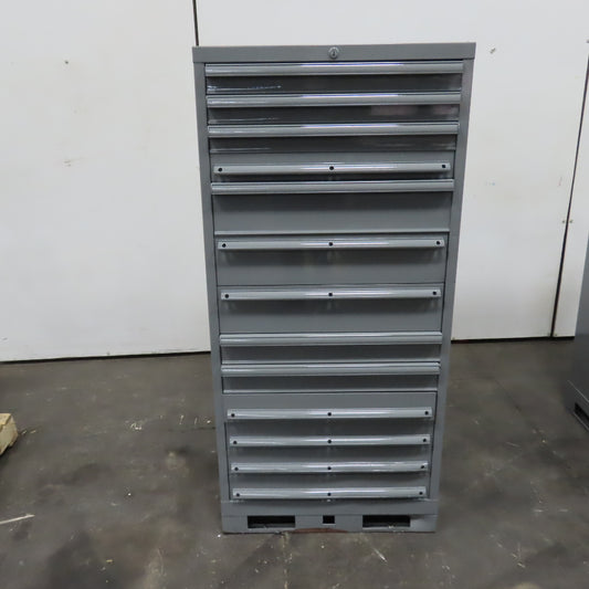 11 Drawer Industrial Small Parts Tool Storage Cabinet 28 x 28 x 60" (New Paint)
