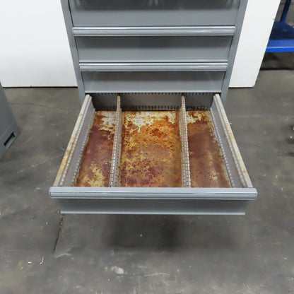 Lista 9 Drawer Industrial Small Parts Tool Storage Cabinet 28 x 28 x 60" Painted