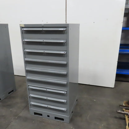 Lista 9 Drawer Industrial Small Parts Tool Storage Cabinet 28 x 28 x 60" Painted
