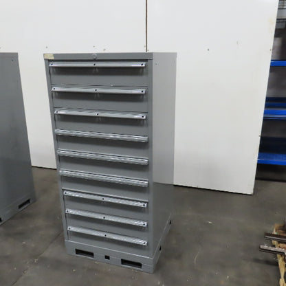 Lista 9 Drawer Industrial Small Parts Tool Storage Cabinet 28 x 28 x 60" Painted