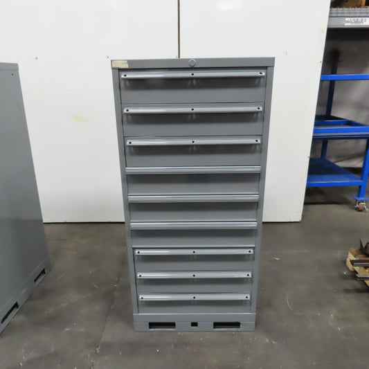 Lista 9 Drawer Industrial Small Parts Tool Storage Cabinet 28 x 28 x 60" Painted