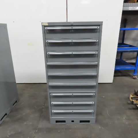 Lista 9 Drawer Industrial Small Parts Tool Storage Cabinet 28 x 28 x 60" Painted