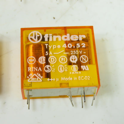 Finder 40.52 Relay 250V 5A 120VAC Coil Lot Of 10