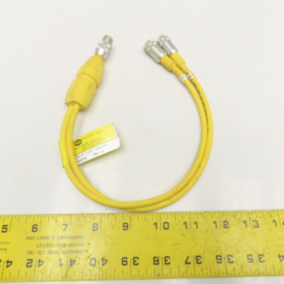 TPC Wire & Cable 97066/64066 4/3/3 Pole DC Male/Female/Female Y Splitter Cordset
