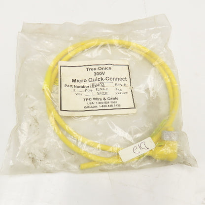 TPC Wire & Cable 69403 4 Pole Female Plug Cord Set 300V Flying Lead