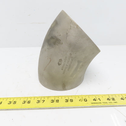 EN 8B3JM 45° ELBOW 4" Schedule 10 316/L Stainless Steel Pipe Weld Fitting