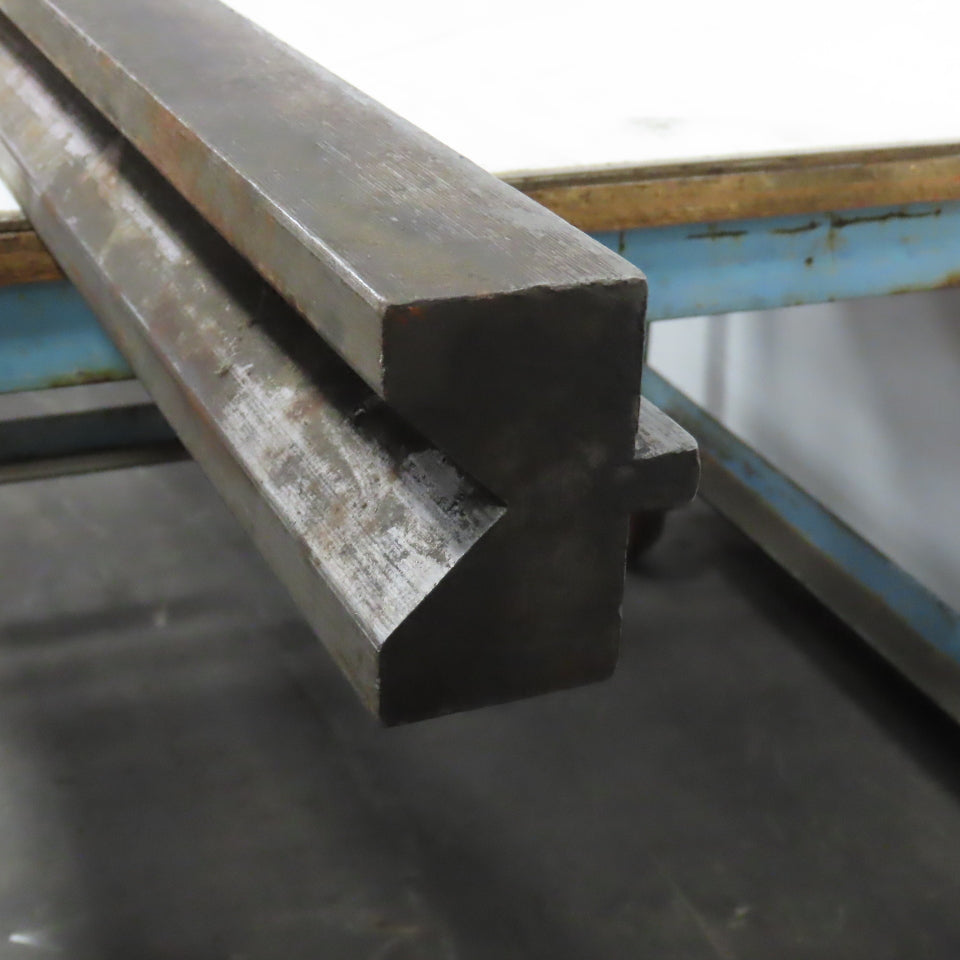 74" Press Brake Forming 90° V Angle Die Block 3.45" Thick 2"H 1/2" Tang