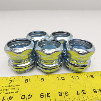 Raco 2905 1-1/4" Compression EMT Rigid Conduit Connector Lot Of 5