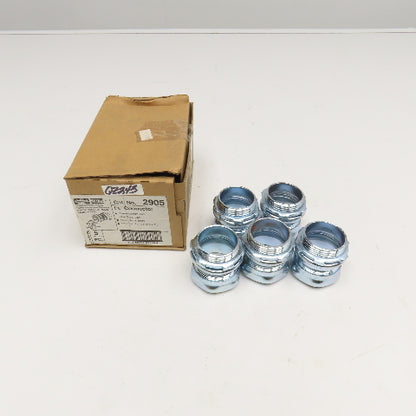 Raco 2905 1-1/4" Compression EMT Rigid Conduit Connector Lot Of 5